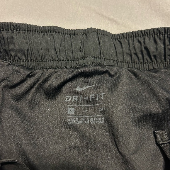 Nike Women's Black Athletic Shorts with White Trim - Picture 3 of 3
